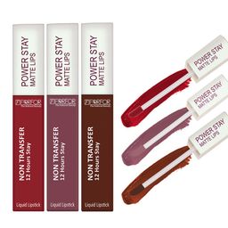 FORFOR Set of 3 Power Stay Non-Transfer & Waterproof Liquid Matte Lipstick - 5 ml each-15