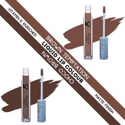 KINDED Set of 2 Vitamin E Liquid Lipstick 6ml Each - Brown Temptation 06 & Choco Brown 07-7