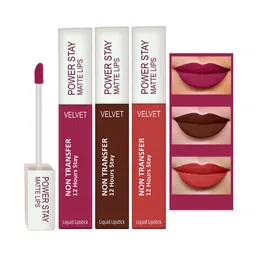 PERPAA Women Set Of 3 Waterproof Liquid Matte Power Stay Lipstick-image-17