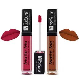 ForSure Set of 2 Matte Me Ultra Smooth Lip Cream 5 ml Each - Rich Pink & Rust Brown image 5