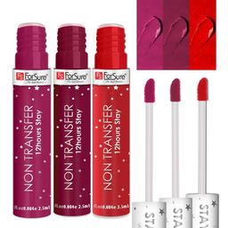 ForSure Set of 3 Stay Matte Non Transfer 12 Hours Stay Liquid Lipstick - 2.5ml Each-33