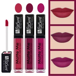 ForSure Set of 3 Matte Me Ultra Smooth Lip Cream 5ml Each-Rich Pink, Royal Maroon, Magenta-12