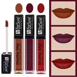 ForSure Set of 3 Matte Me Ultra Smooth Lip Cream 5ml Each-Rust Brown, Ruby Red, Matte Red-18