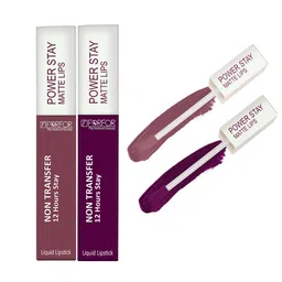 FORFOR Set Of 2 Power Stay Liquid Matte Lipsticks - Mauve Matte 23 & Berry Wine 03-22