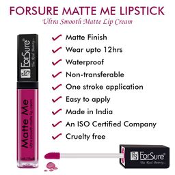 ForSure Set of 4 Matte Me Ultra Smooth Lip Cream - 5 ml Each image 2