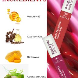 PERPAA Set of 3 Power Stay Non-Transferable Matte Liquid Lipsticks with Vit E - 5ml Each image 5