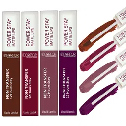 FORFOR Set Of 4 Power Stay Matte Liquid Lipsticks - 5ml Each-48