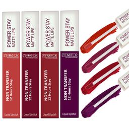 FORFOR Set of 4 Power Stay Non-Transfer & Waterproof Liquid Matte Lipstick - 5 ml each-15