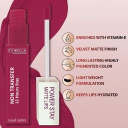 FORFOR Set of 4 Power Stay Non-Transfer & Waterproof Liquid Matte Lipstick - 5 ml each image 3