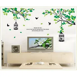 Asian royal Green & Black 3D Printed Self Adhesive Wall Sticker-image-97