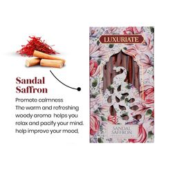 LUXURIATE Red Sandal Saffron Non-Toxic 20 Incense Sticks image 5