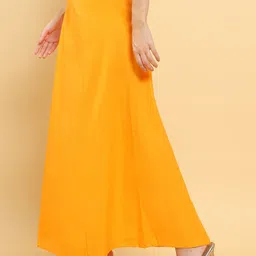 Soch Women Yellow Solid Cotton Saree Petticoat-image-37