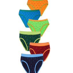 CAREPLUS Girls Pack Of 6 Printed Pure Cotton Basic Briefs-image-99