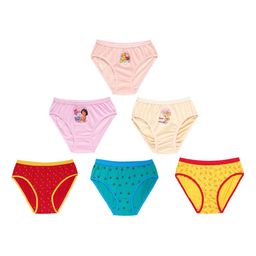 CAREPLUS Girls Pack Of 6 Printed Cotton Basic Briefs-image-91