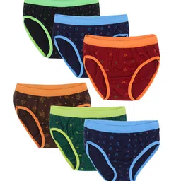 CAREPLUS Girls Pack Of 6 Assorted Pure Cotton Basic Briefs-image-43