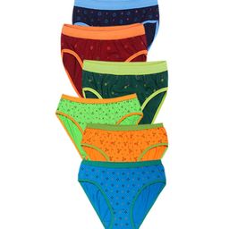 CAREPLUS Girls Pack Of 6 Printed Pure-Cotton Basic Briefs-image-95