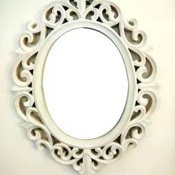VAS collection home White Wooden Decorative Mirror-image-87