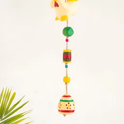 ExclusiveLane Yellow & Green Resting Hen Wall Hanging-43