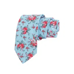 Alvaro Castagnino Men Blue & Pink Printed Skinny Tie-picture-48