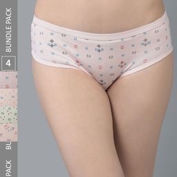 Dollar Missy Women Pack Of 4 Assorted Seamless Pure Cotton Hipster Briefs-picture-43