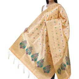 Exotic India Ethnic Motifs Woven Design Dupatta-picture-40