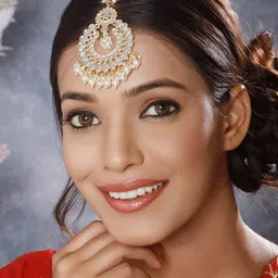 Anouk Gold-Toned Gold-Plated Kundan-Studded & Pearl Beaded Maang Tikka-picture-38
