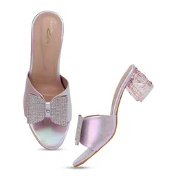 Shezone Embellished Block Heels With Open Toe image 3