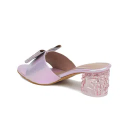 Shezone Embellished Block Heels With Open Toe image 5