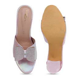 Shezone Embellished Block Heels With Open Toe image 2