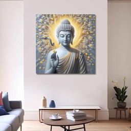 olive tree Buddha Canvas Pine Wood 24x24 Art Print-picture-40