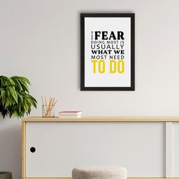 eCraftIndia White & Black Motivational Quotes Printed Framed Wall Art-image-85