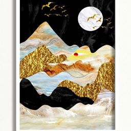 SAF Black & Yellow Nature Art Printed Framed Wall Art-image-62