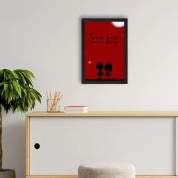 eCraftIndia Red Love Theme Satin Matte Texture UV Art Wall Painting-image-9
