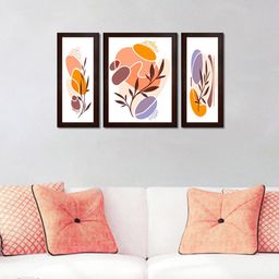 WENS Set of 3 Admire with Flowers Framed Painting-103