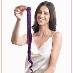 HAIR ORIGINALS Clip In Hair Color Streak - Purple Martini-14