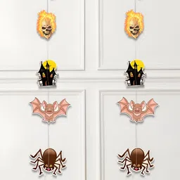 Special You 2 Pcs Orange Halloween Patterned Garland Wall Hanging-picture-27
