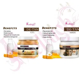 FEELHIGH Set Of 4 De-Tan Face Cream- Mask - Gel & Scrub 500ml Each image 2