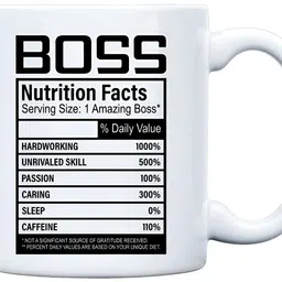 fnp White & Black Typography Printed Ceramic Glossy Mug 325ml-0
