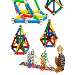 CHOCOZONE Kids Red and Yellow 157 Pcs Magnetic Building Blocks Educational Toys-69