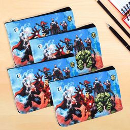 Kuber Industries Set Of 4 Printed Pen Cases Stationery-73