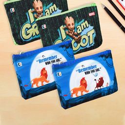 Kuber Industries Kids Set Of 4 Printed Pencil Pouches-6