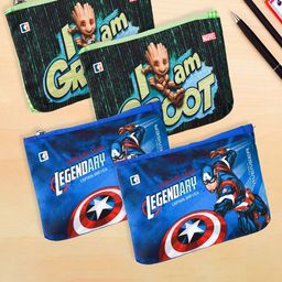Kuber Industries Kids Set Of 4 Printed Pencil Pouches-5
