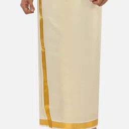 Ramraj Cotton Dhoti with Zari Border-53