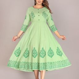 PRIYAGANI GARMENTS Women Printed Fit And Flare Ethnic Dresses-image-29