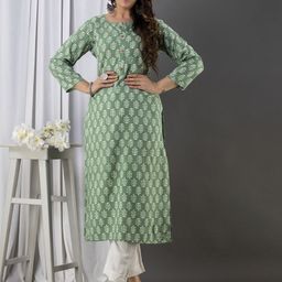 GREYSHADE Women Printed Straight Kurta-picture-25