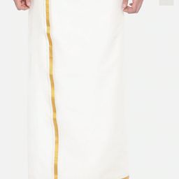 Ramraj Pack Of 2 Pure Cotton Veshtis With Jari Border-image-47