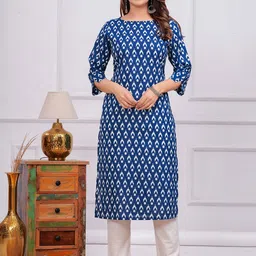 Meeranshi Butta Printed Pure Cotton Straight Kurta-image-93