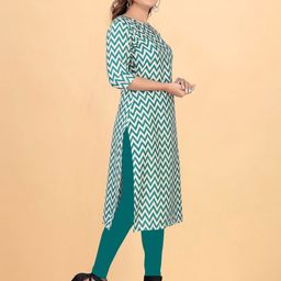Rangrasiya Corporation Chevron Printed Cotton Silk Kurti image 3