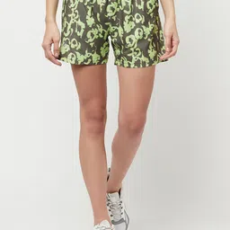 Truerevo Women Grey Floral Printed Low-Rise Running Shorts-image-54