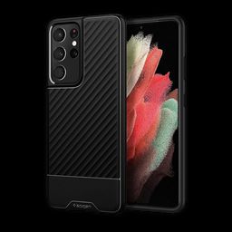 spigen Core Armor TPU Back Cover for SAMSUNG Galaxy S21 Ultra 5G (Wireless Charging Compatible, Matte Black)-picture-11